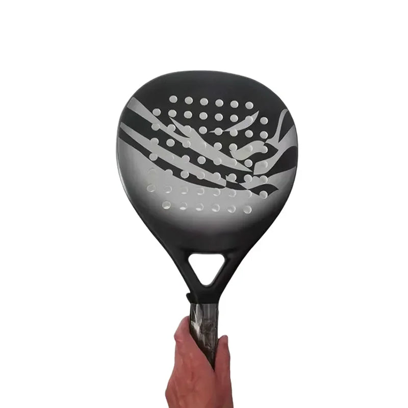 Raquette de padel pour débutants en fibre de carbone, 365g, noyau en mousse EVA, forme ronde, légère, pour le contrôle et le confort | Sulvida