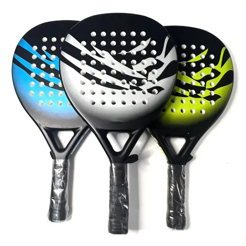 Raquette de padel pour débutants en fibre de carbone, 365g, noyau en mousse EVA, forme ronde, légère, pour le contrôle et le confort | Sulvida