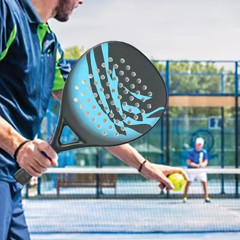 Raquette de padel pour débutants en fibre de carbone, 365g, noyau en mousse EVA, forme ronde, légère, pour le contrôle et le confort | Sulvida