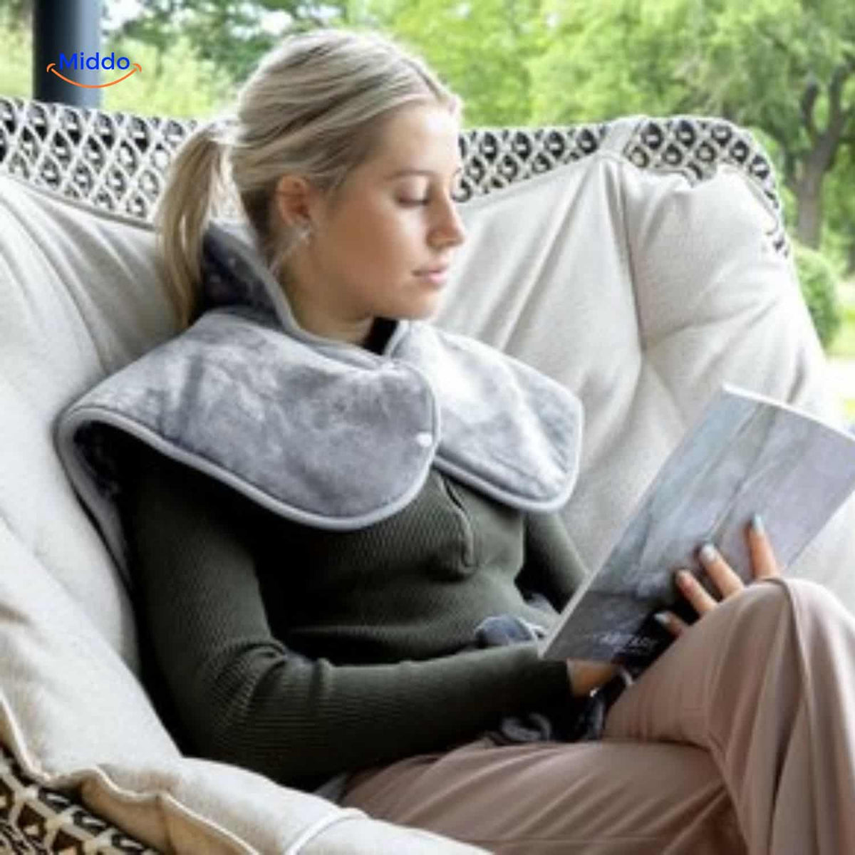 Verwarmingscape Nek Schouders Elektrisch Warmtetherapie Fluweel 9 Verwarmingsstanden Timer 90min Autostop | Sulvida