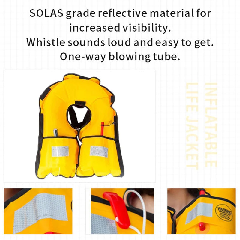 Gilet de sauvetage gonflable à déclenchement automatique et manuel, pour profiter de l’eau et pratiquer des sports nautiques en toute sécurité | Sulvida