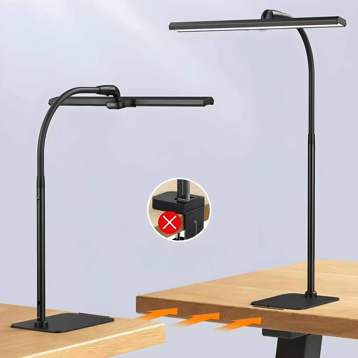 Verstelbare LED-bureaulamp met flexibele arm dimfunctie en stijlvol design voor werkkamer kantoor studeerkamer | Sulvida