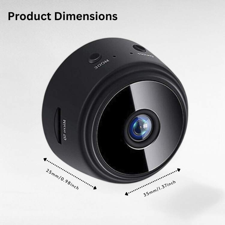 Minibeveiliging WiFi-camera HD 1080p met nachtzicht bewegingsdetectie draadloos voor huisbeveiliging binnen | Sulvida