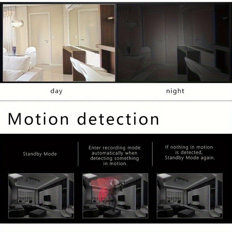 Compacte Beveiligingscamera Full HD met Nachtzicht Bewegingsdetectie 360° Draaibaar voor Binnen Buitenbewaking | Sulvida