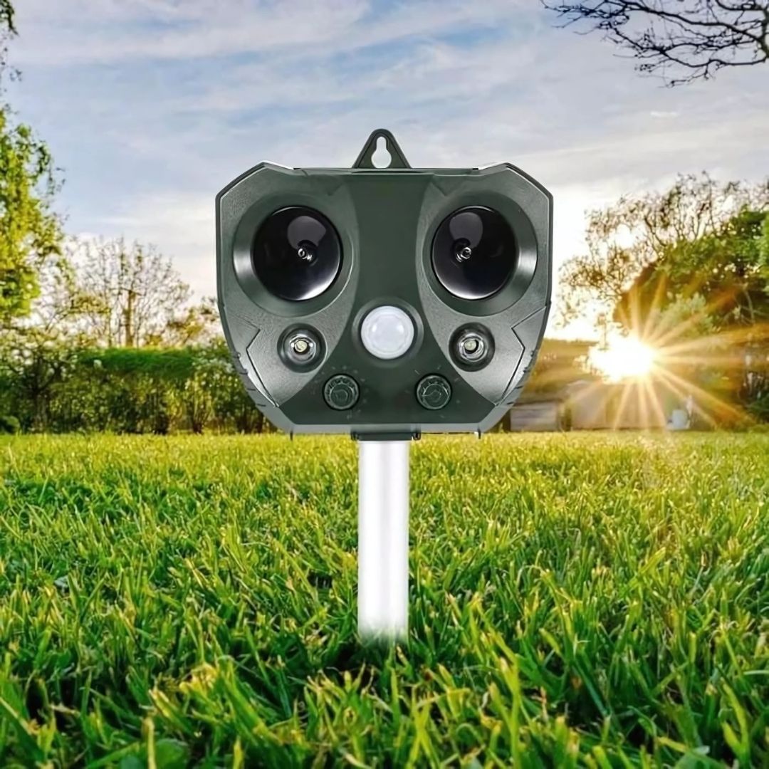Ultrasonische Dierenverschrikker met Bewegingssensor 110° voor Tuin tegen Vogels Ongedierte op Zonne-energie | Sulvida