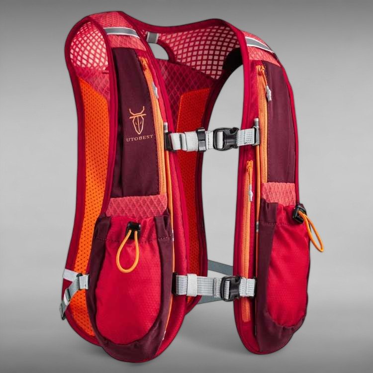 Hardloopvest met hydratatie lichtgewicht mesh ergonomisch verstelbaar reflecterende strips trail running | Sulvida
