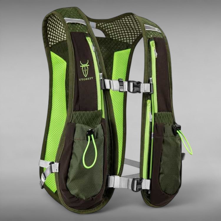 Hardloopvest met hydratatie lichtgewicht mesh ergonomisch verstelbaar reflecterende strips trail running | Sulvida