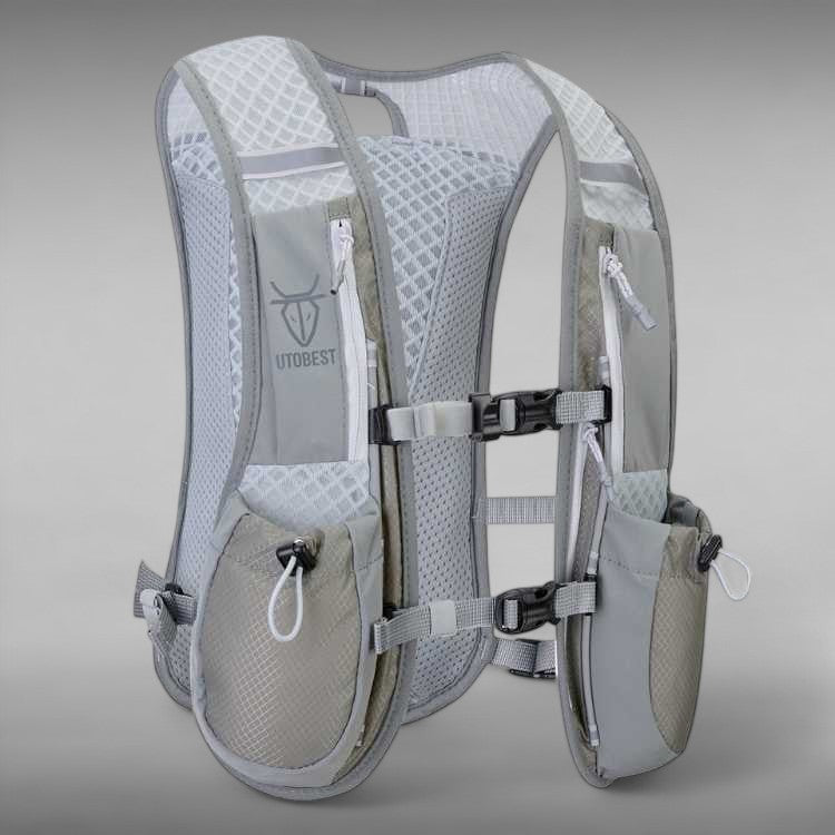 Hardloopvest met hydratatie lichtgewicht mesh ergonomisch verstelbaar reflecterende strips trail running | Sulvida