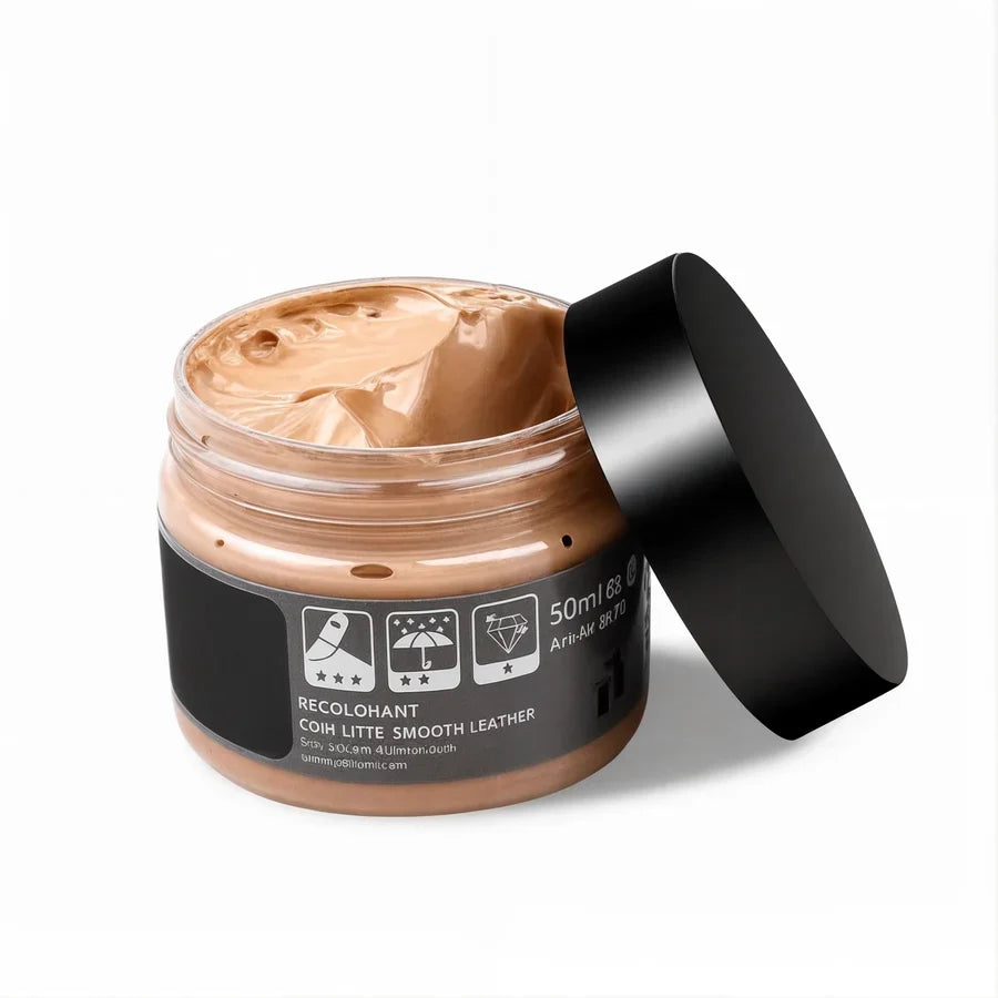 Baume réparateur pour cuir 20ml, raviveur de couleur et correcteur de rayures pour meubles, voitures, chaussures, sacs et accessoires en cuir | Sulvida