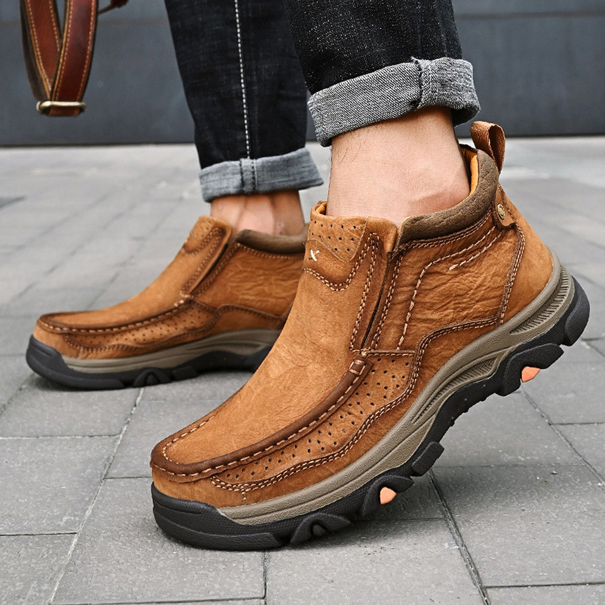 Orthopedische Hoge Schoenen Unisex Comfort Leer Ergonomisch Steunzool Dagelijks Wandelen Casual Stijl | Sulvida