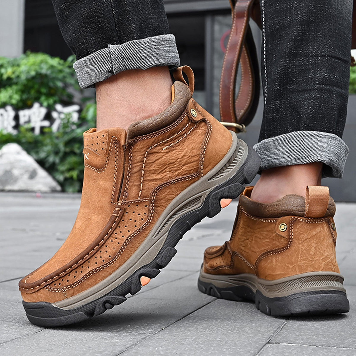 Orthopedische Hoge Schoenen Unisex Comfort Leer Ergonomisch Steunzool Dagelijks Wandelen Casual Stijl | Sulvida