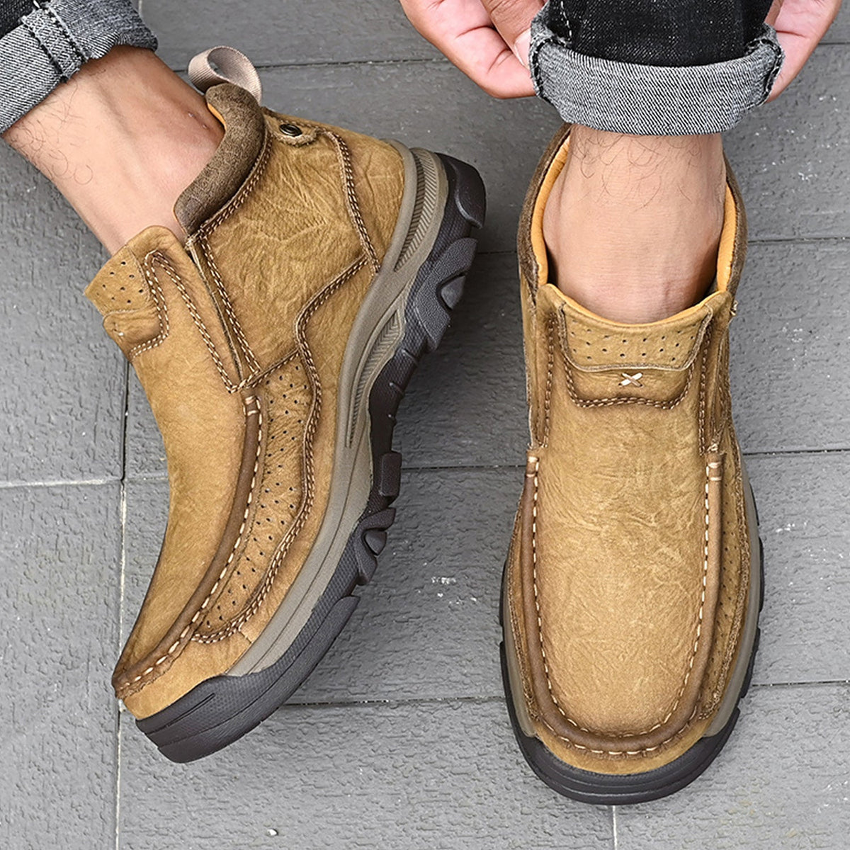 Orthopedische Hoge Schoenen Unisex Comfort Leer Ergonomisch Steunzool Dagelijks Wandelen Casual Stijl | Sulvida