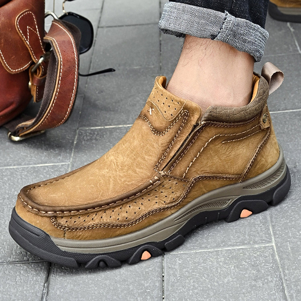 Orthopedische Hoge Schoenen Unisex Comfort Leer Ergonomisch Steunzool Dagelijks Wandelen Casual Stijl | Sulvida