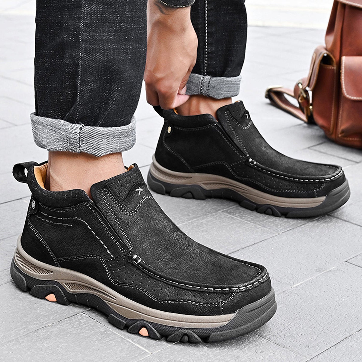 Orthopedische Hoge Schoenen Unisex Comfort Leer Ergonomisch Steunzool Dagelijks Wandelen Casual Stijl | Sulvida
