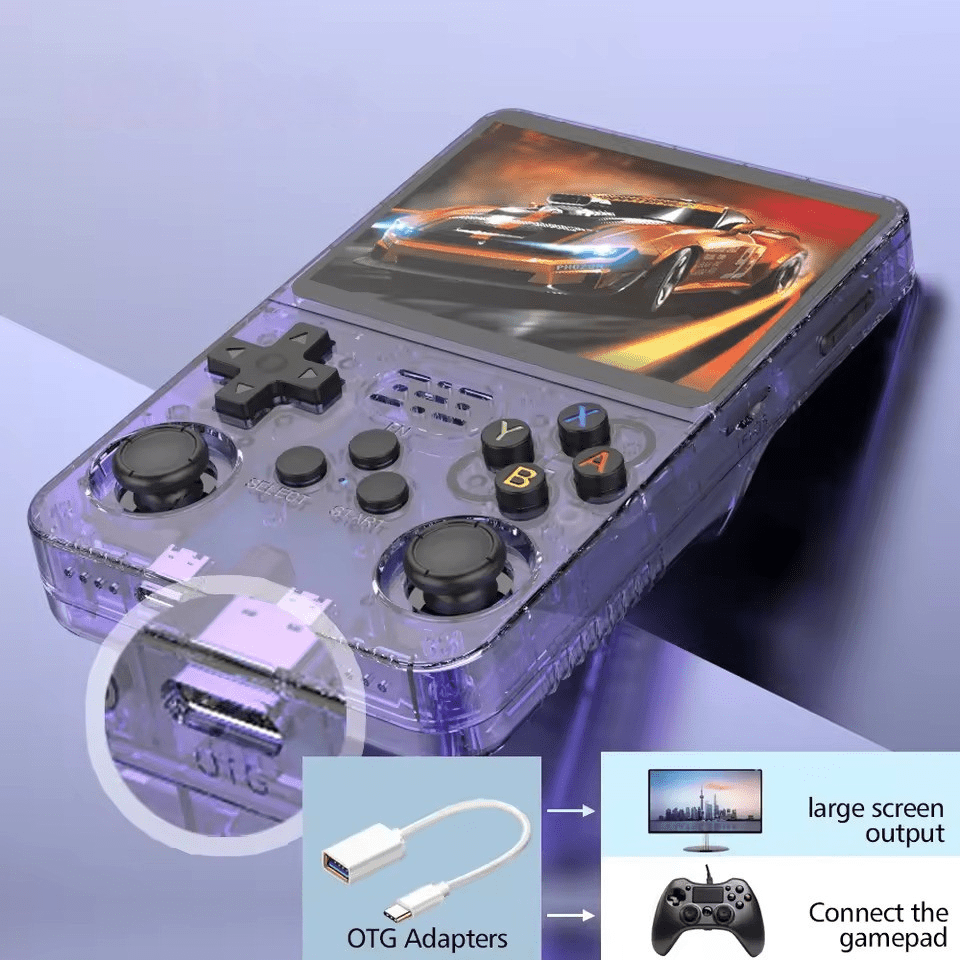 Draagbare Retro Gameconsole 10.000+ Games 3.5 Inch IPS Scherm 128GB Handheld Gaming Nostalgie Klassiekers | Sulvida