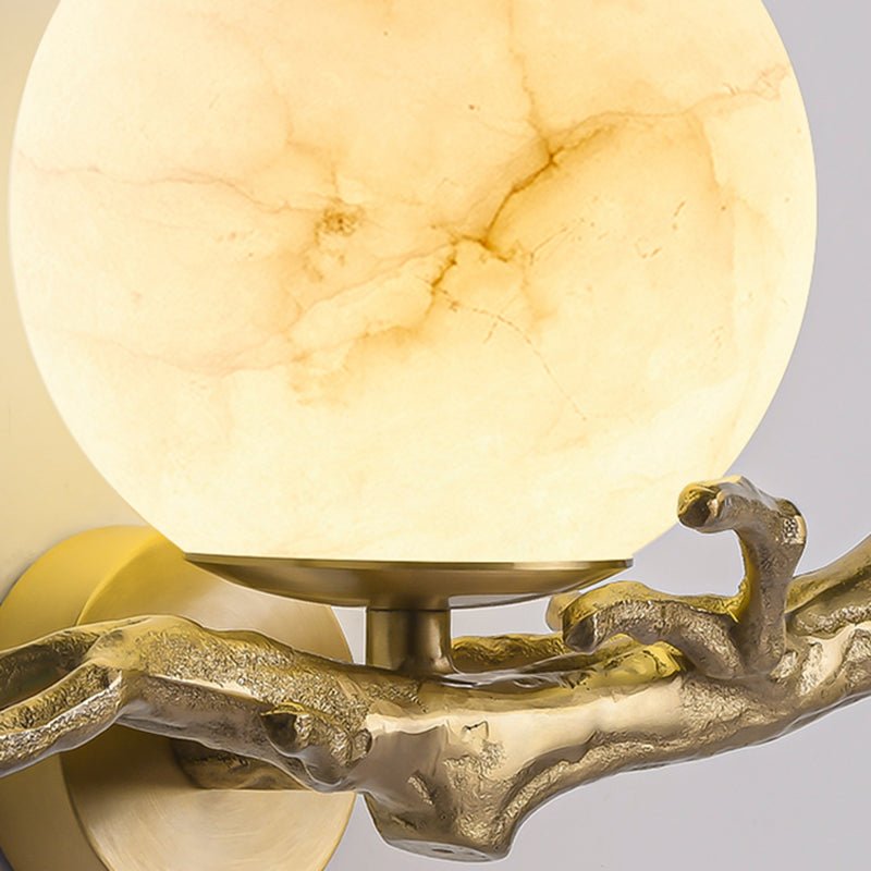 Wandlamp Marmer Koper LED 30 cm Scandinavisch Design Sfeerlamp Woonkamer Interieur Moderne Wandverlichting | Sulvida