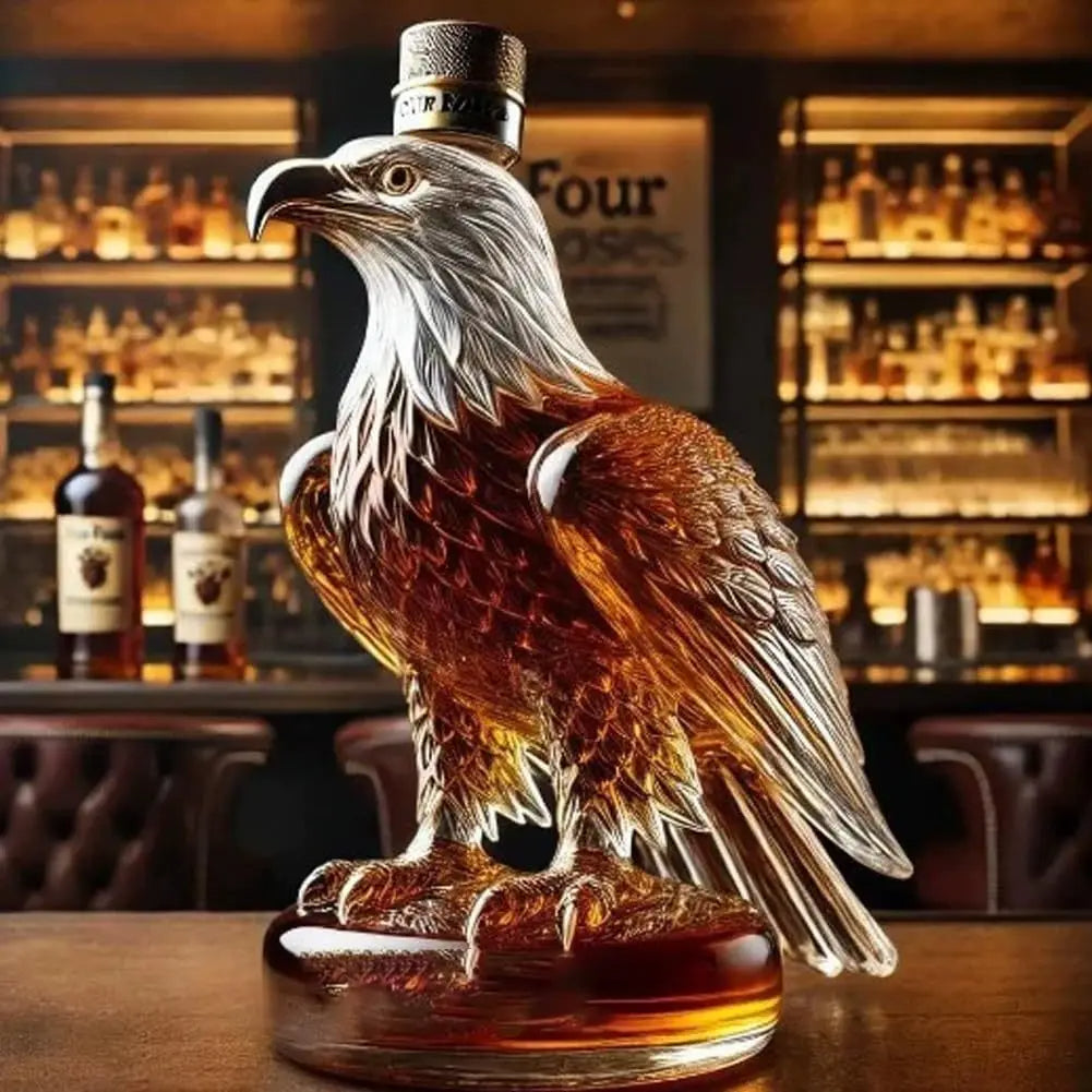 Glazen Whiskykaraf in Arend Vorm – Premium Borosilicaatglas voor Whisky, Spirits en Likeur Serveren Thuis | Sulvida