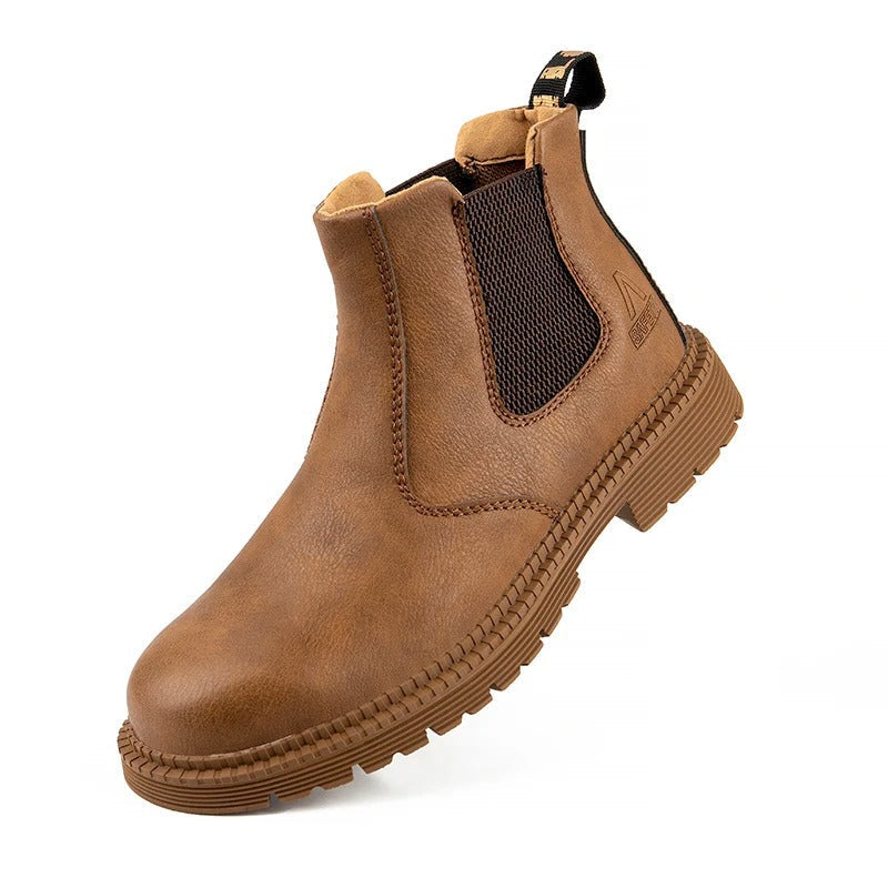 Werkschoenen met Stalen Neus en Waterdicht Leer – Heren Veiligheidsschoenen Antislip Zool Industrie Bouw | Sulvida
