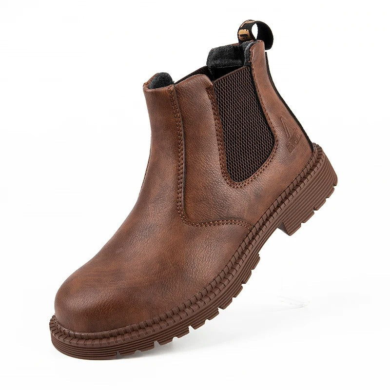 Werkschoenen met Stalen Neus en Waterdicht Leer – Heren Veiligheidsschoenen Antislip Zool Industrie Bouw | Sulvida