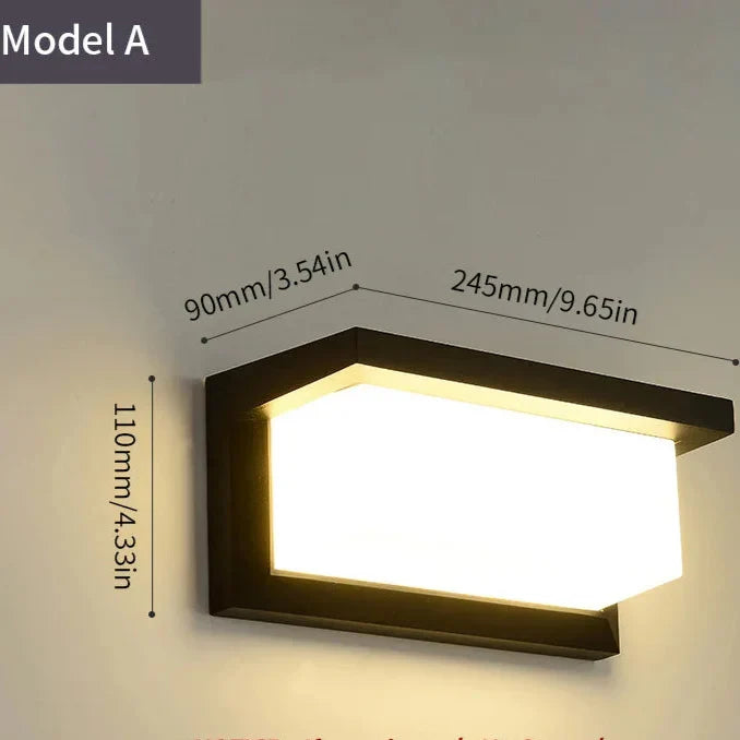 Buitenwandlamp LED met Bewegingssensor Zwart Waterdicht Tuinverlichting Buiten Modern Gevelverlichting | Sulvida