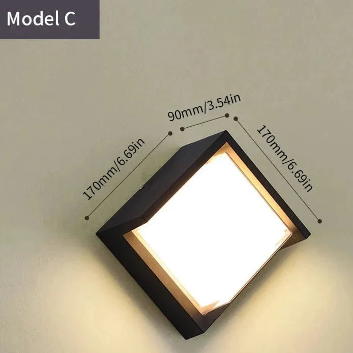 Buitenwandlamp LED met Bewegingssensor Zwart Waterdicht Tuinverlichting Buiten Modern Gevelverlichting | Sulvida