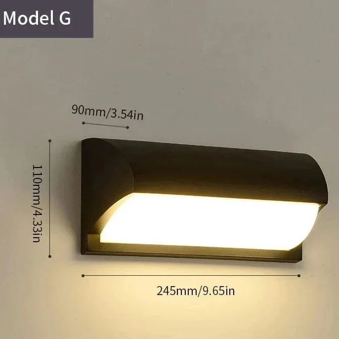 Buitenwandlamp LED met Bewegingssensor Zwart Waterdicht Tuinverlichting Buiten Modern Gevelverlichting | Sulvida