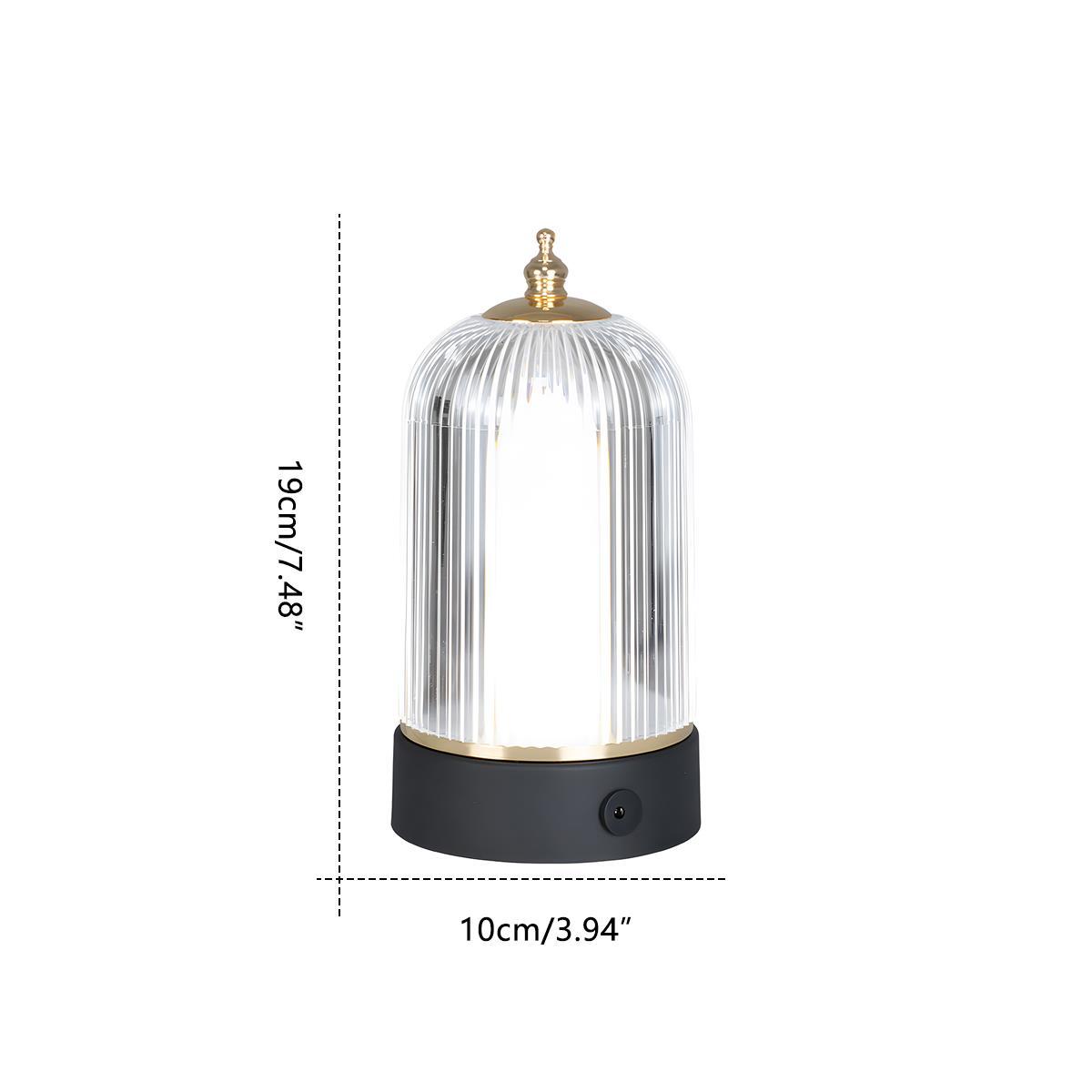 Draagbare Sfeerverlichting Dimbaar Oplaadbaar Metaal Vintage Touch Tafellamp voor Slaapkamer Woonkamer | Sulvida