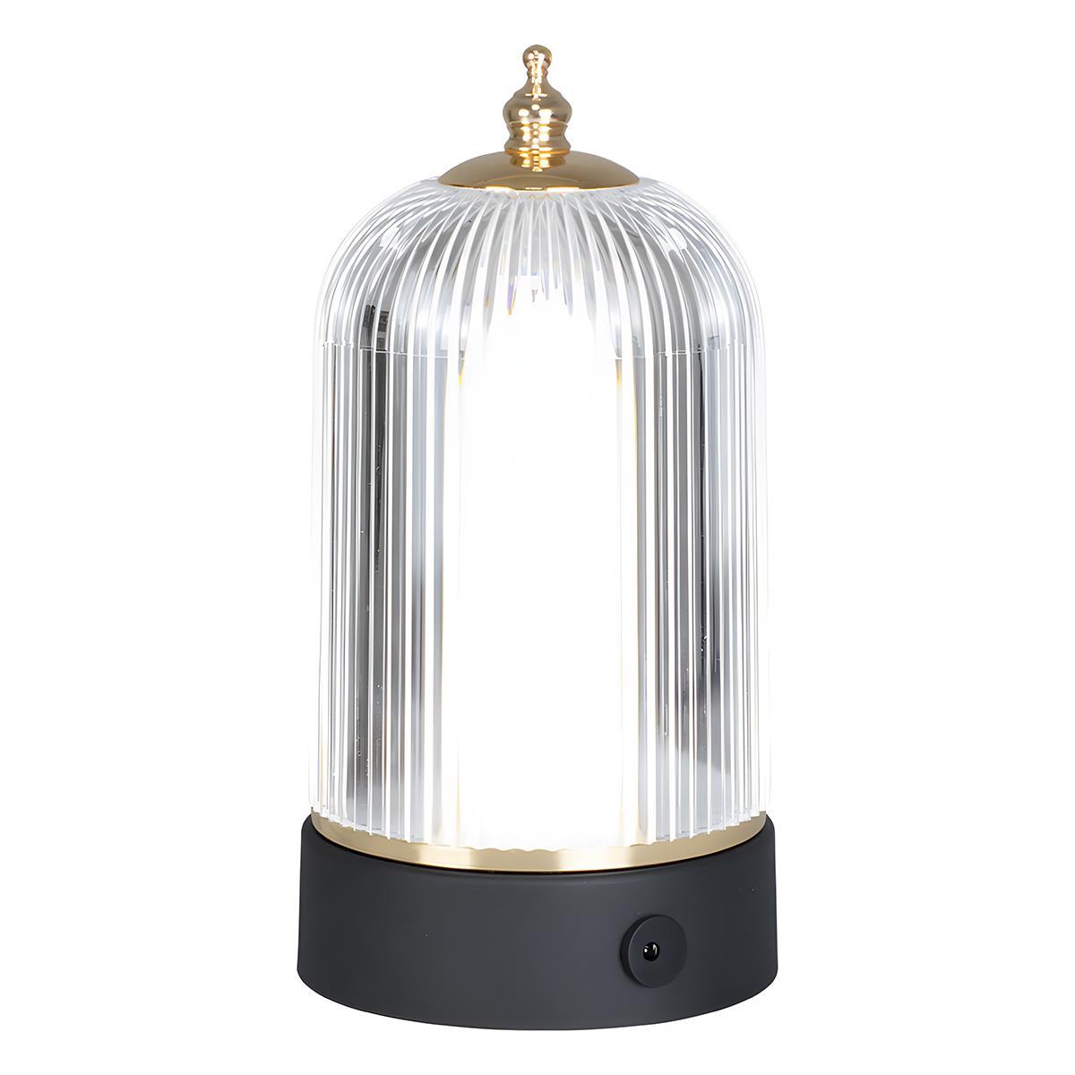 Draagbare Sfeerverlichting Dimbaar Oplaadbaar Metaal Vintage Touch Tafellamp voor Slaapkamer Woonkamer | Sulvida