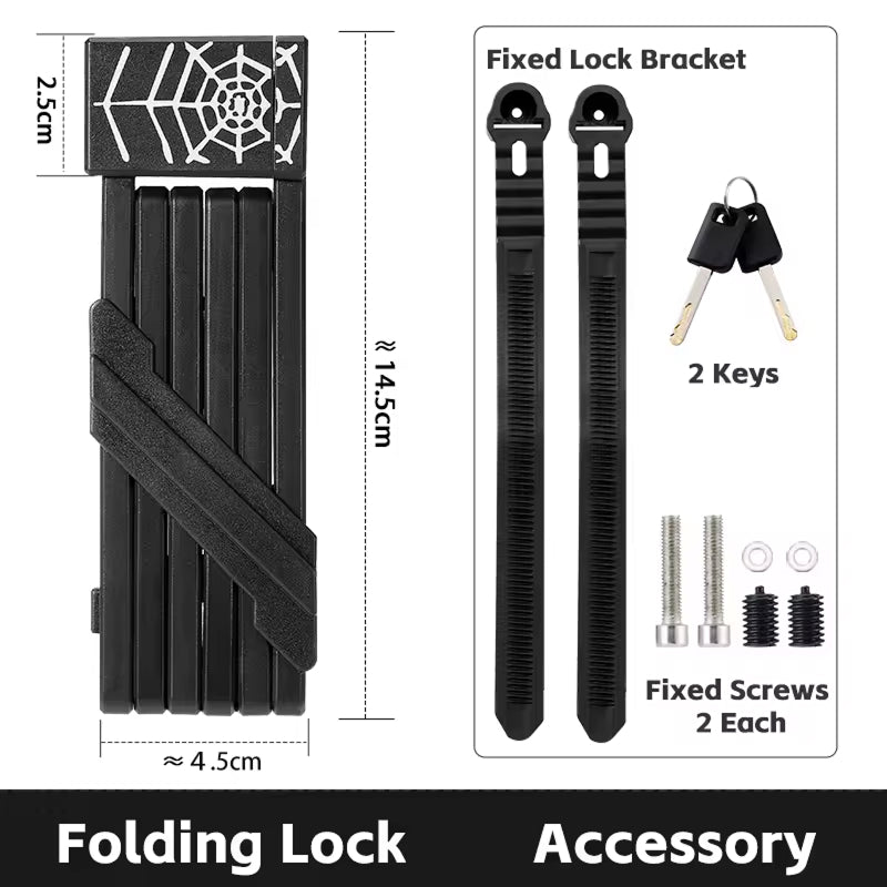 Antivol pliable pour vélo 67-80cm en acier haute résistance avec certification ART, compact et sécurisé pour vélo et vélo électrique | Sulvida