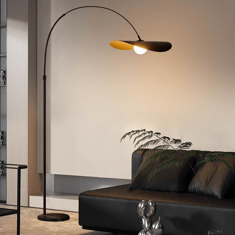 Vloerlamp ijzer acryl LED zwart goud dimbaar 40×180-200cm sfeerverlichting wabi sabi design woonkamer | Sulvida
