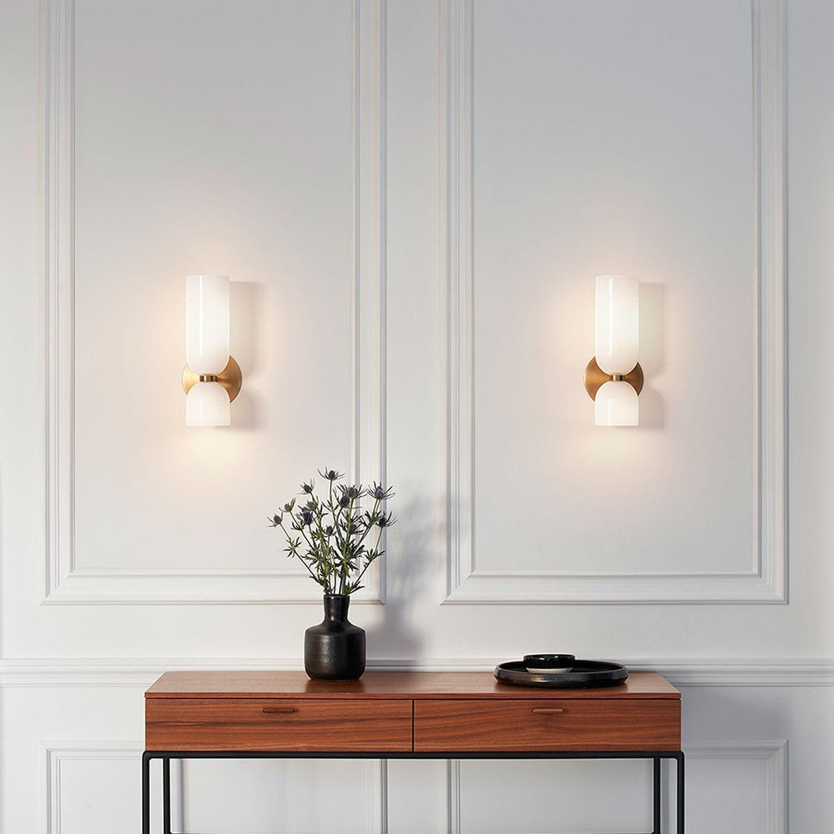 Glazen Wandlamp Metaal Modern Slaapkamer Woonkamer E12 Fitting Blauw Grijs Wit Sfeervolle Interieurverlichting | Sulvida
