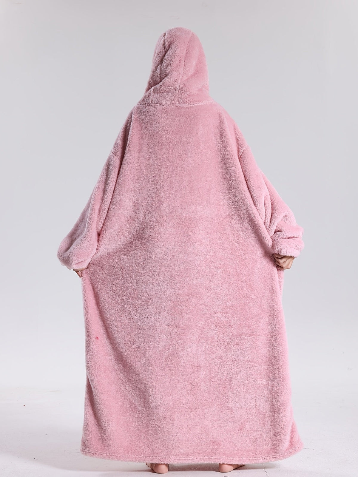 Draagbare Hoodie Deken met Mouwen en Capuchon – Fleece Deken Trui voor Warme Avonden op de Bank, 140 cm | Sulvida