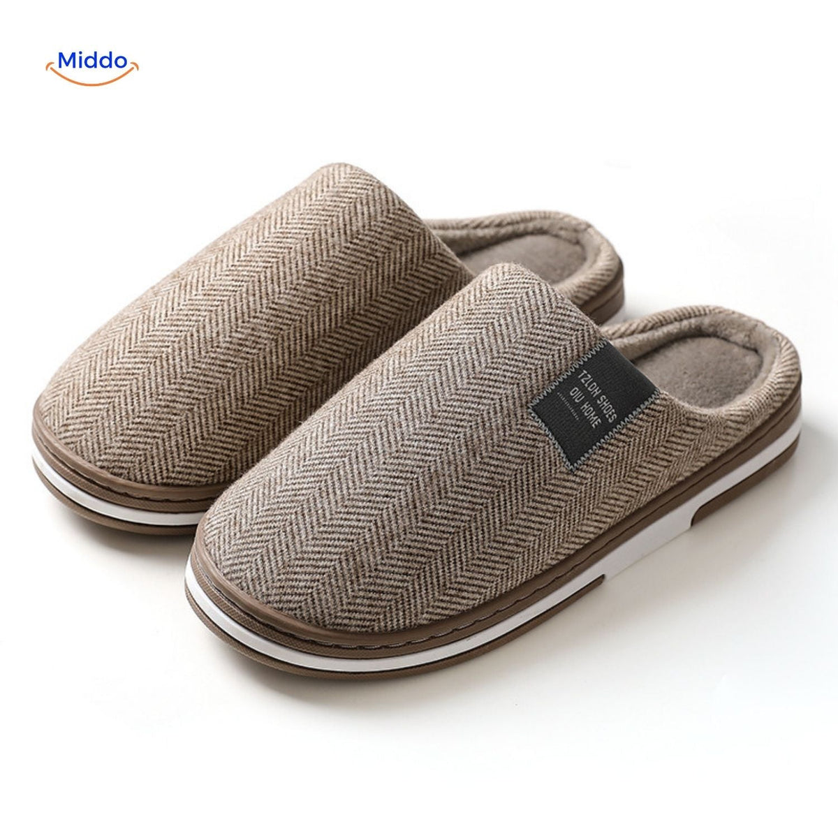 Pantoffels met zachte katoenen voering antislip TPR-zool warmtevast comfortabel huisschoeisel indoor | Sulvida