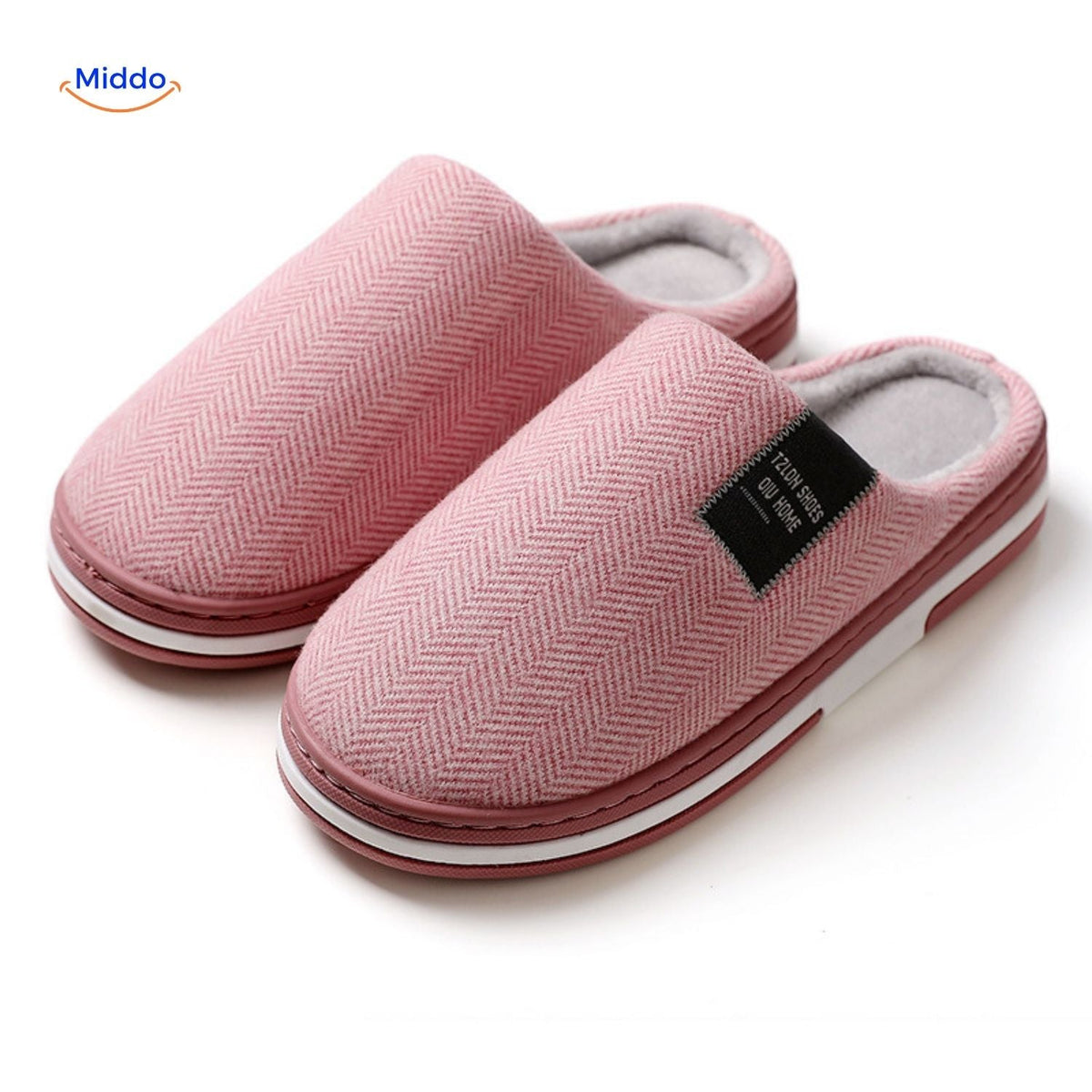 Pantoffels met zachte katoenen voering antislip TPR-zool warmtevast comfortabel huisschoeisel indoor | Sulvida