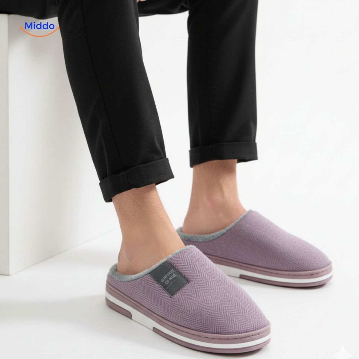 Pantoffels met zachte katoenen voering antislip TPR-zool warmtevast comfortabel huisschoeisel indoor | Sulvida