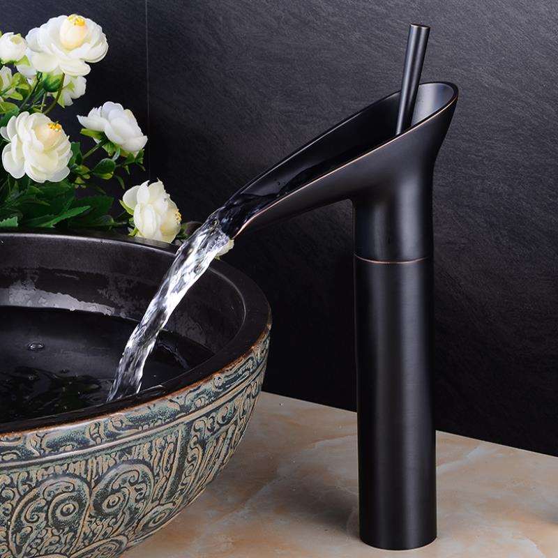 Kraan voor Wastafel Klassiek Vintage Messing Waterval Eengats Koud Water Antiek Badkamer Retro Nostalgisch | Sulvida