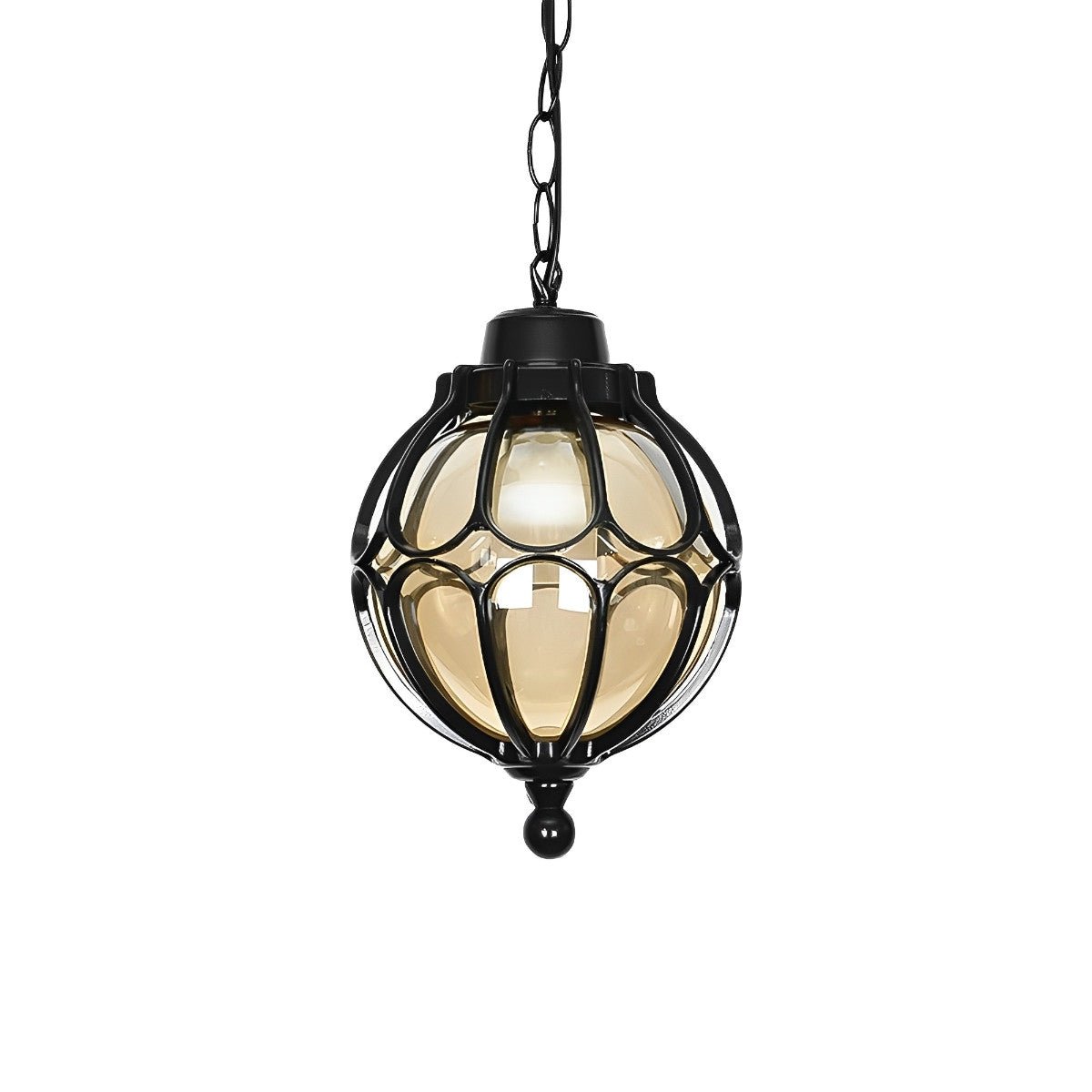 Buitenlamp Bol Glas Aluminium Hanglamp Waterdicht IP54 E27 Tuin Veranda Balkon Verlichting Verstelbaar | Sulvida