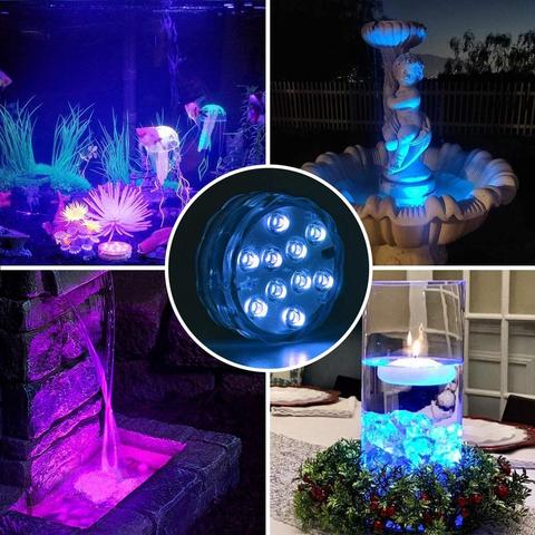 Onderwaterlamp LED Waterdicht IP68 16 Kleuren Afstandsbediening Batterij Zwembad Vijver Bad 50.000 Uur | Sulvida