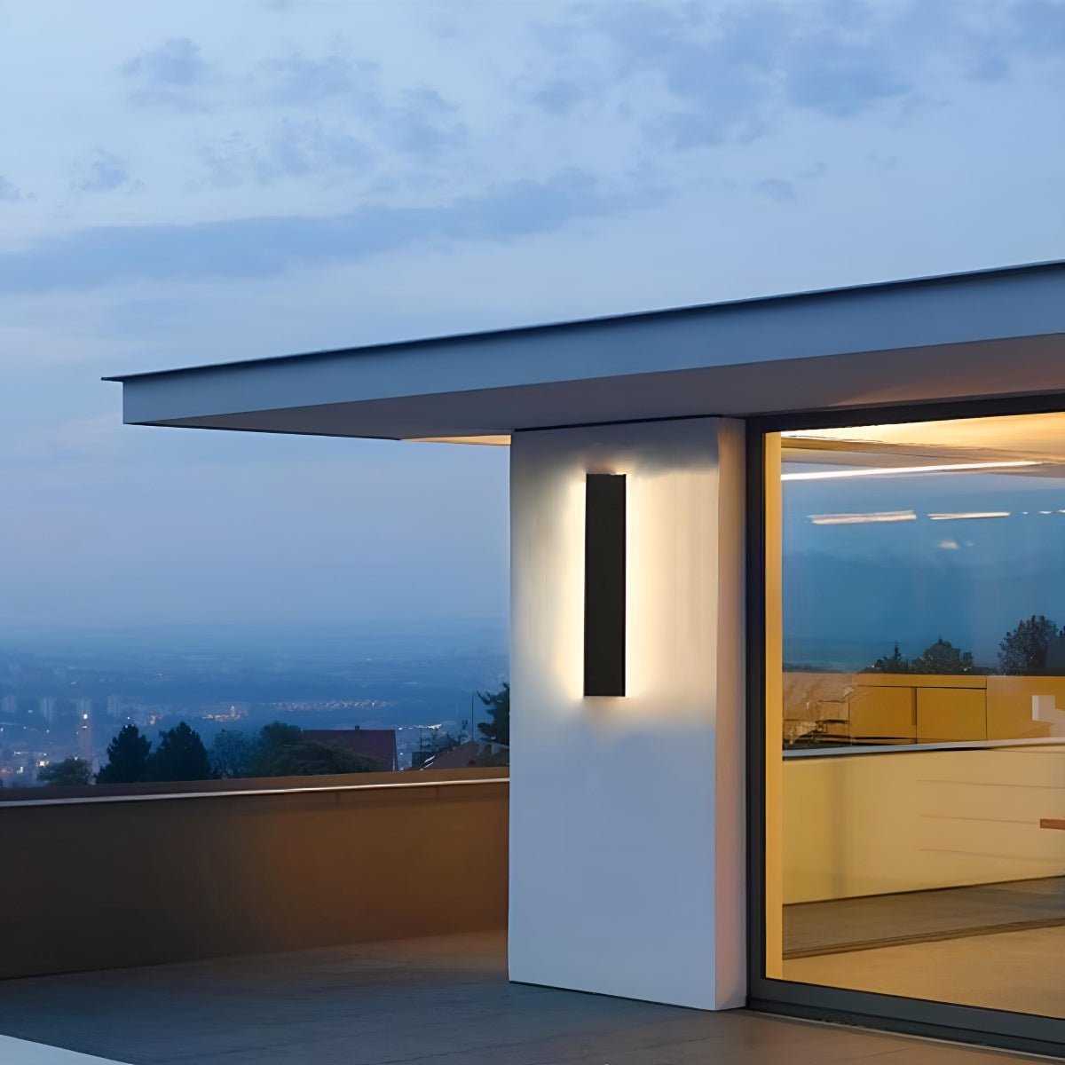 LED Buitenwandlamp Zwart Waterdicht IP65 Smal Design Modern Tuinverlichting Energiezuinig 485 Lumen Gevel | Sulvida