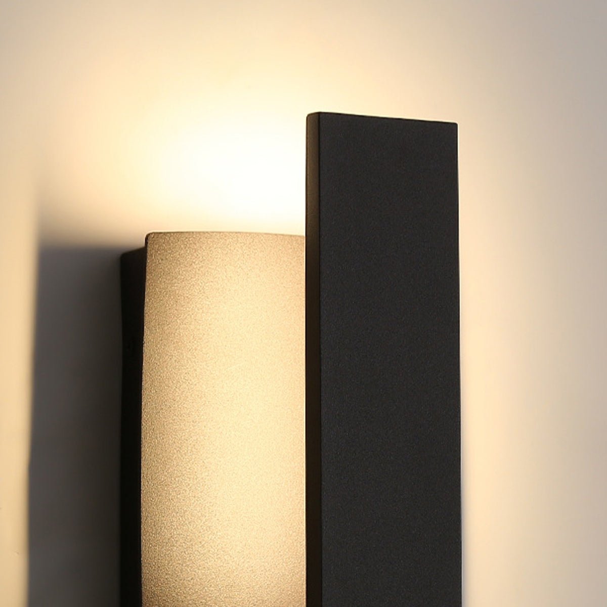 Aluminium Buitenwandlamp Zwart Rechthoekig LED Waterdicht IP54 Verlichting voor Voordeur Terras en Tuin | Sulvida