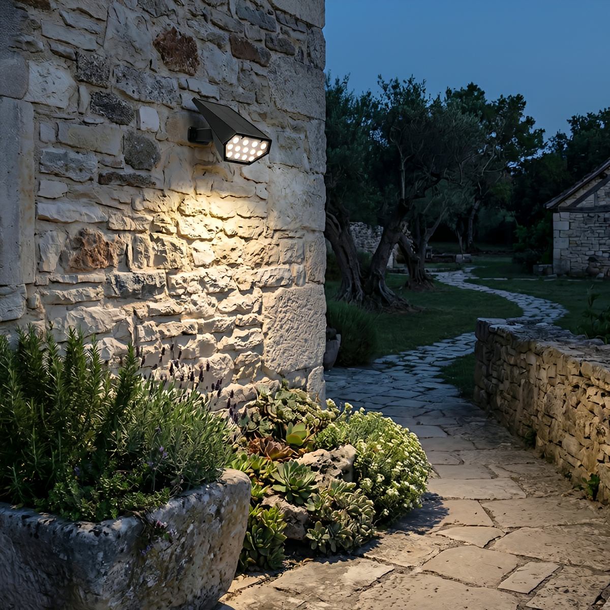 Solar LED Tuinspot Verstelbaar Zwart Waterbestendig Buitenverlichting Boomverlichting IP68 Grondspot | Sulvida