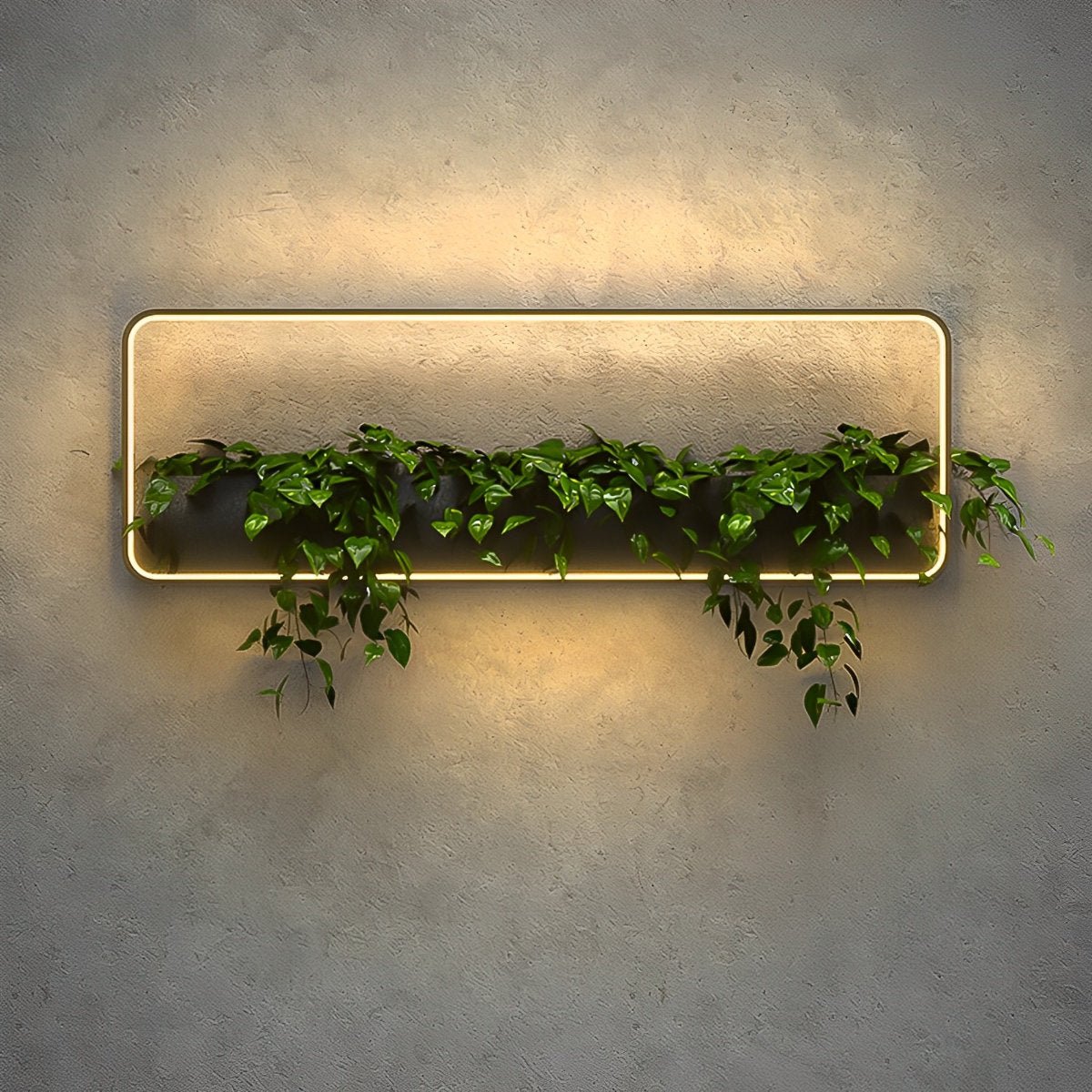 Wandlamp Buiten met Plantenbak Solar LED Zwart Waterdicht RVS Tuinverlichting Gevelverlichting Decoratief | Sulvida