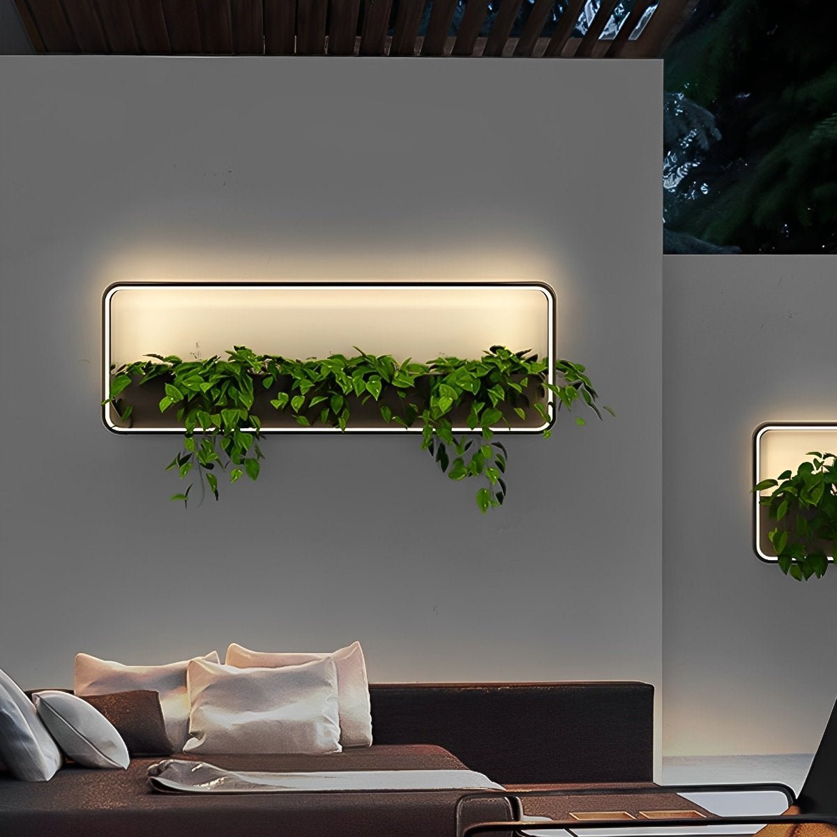 Wandlamp Buiten met Plantenbak Solar LED Zwart Waterdicht RVS Tuinverlichting Gevelverlichting Decoratief | Sulvida
