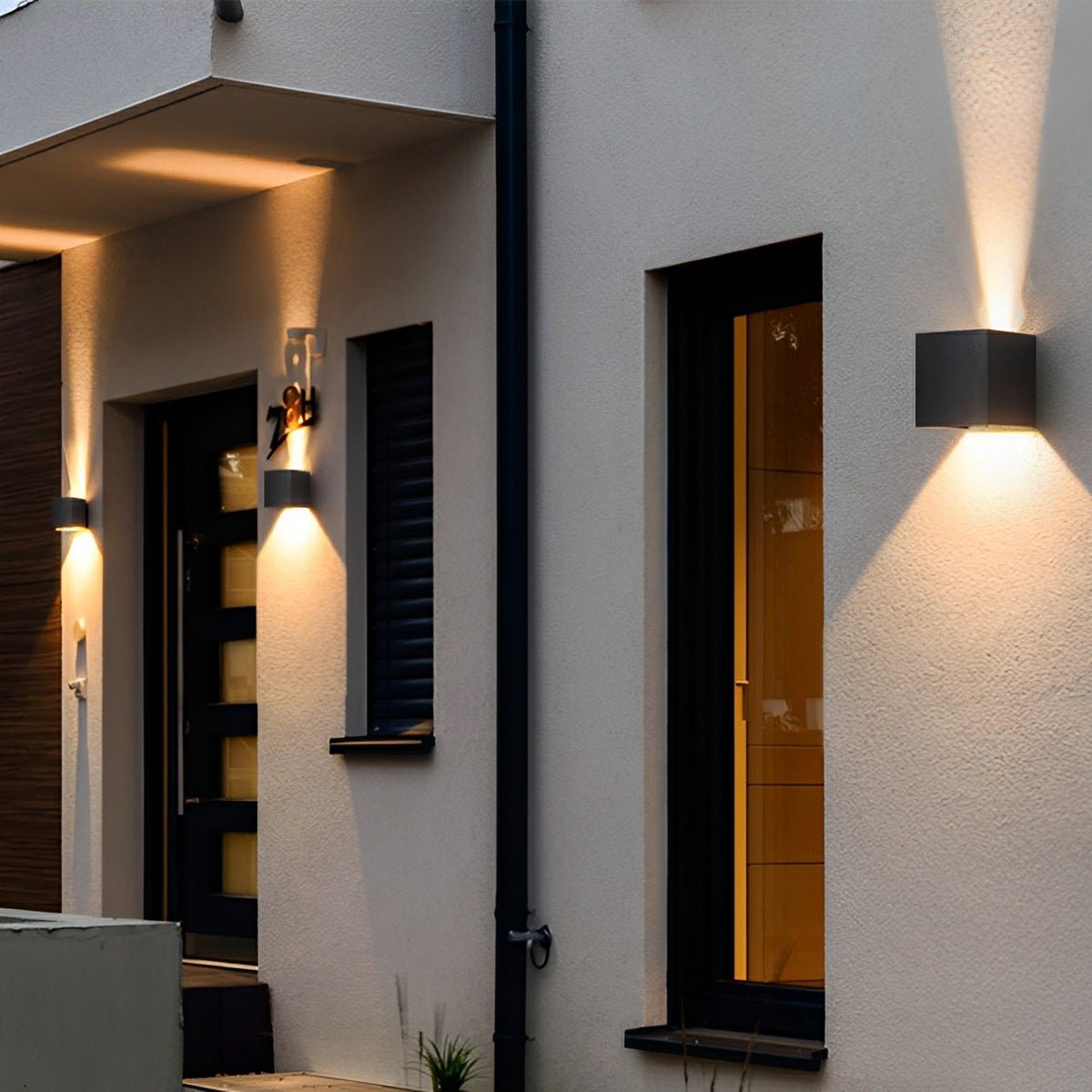 LED Wandlamp Buiten Waterdicht Zwart Wit op Zonne-Energie voor Tuin Veranda Entree Gevel IP65 Buitenverlichting | Sulvida