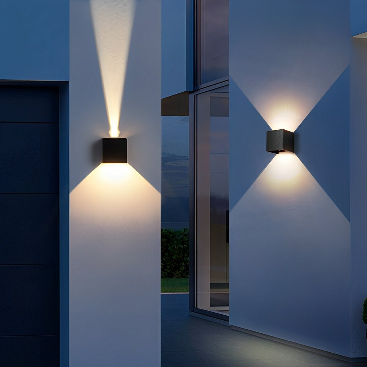 LED Wandlamp Buiten Waterdicht Zwart Wit op Zonne-Energie voor Tuin Veranda Entree Gevel IP65 Buitenverlichting | Sulvida