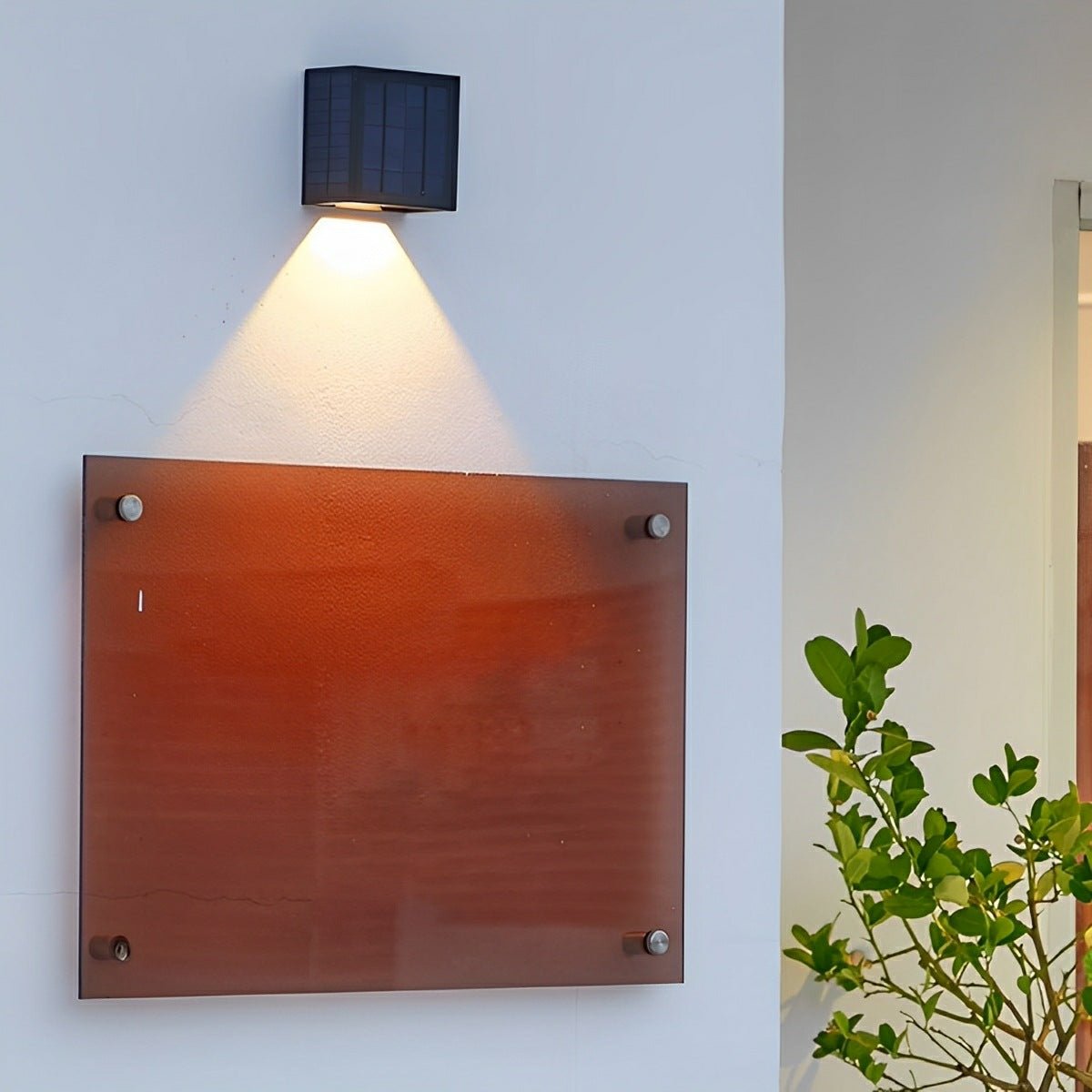 LED Wandlamp Buiten Waterdicht Zwart Wit op Zonne-Energie voor Tuin Veranda Entree Gevel IP65 Buitenverlichting | Sulvida