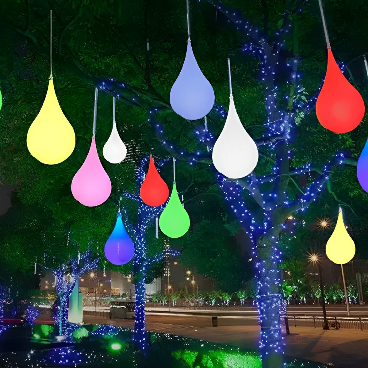 LED Hangverlichting Druppelvorm Waterdicht IP65 Sfeerlicht voor Tuin Terras Binnenplaats Buiten Sfeerverlichting | Sulvida