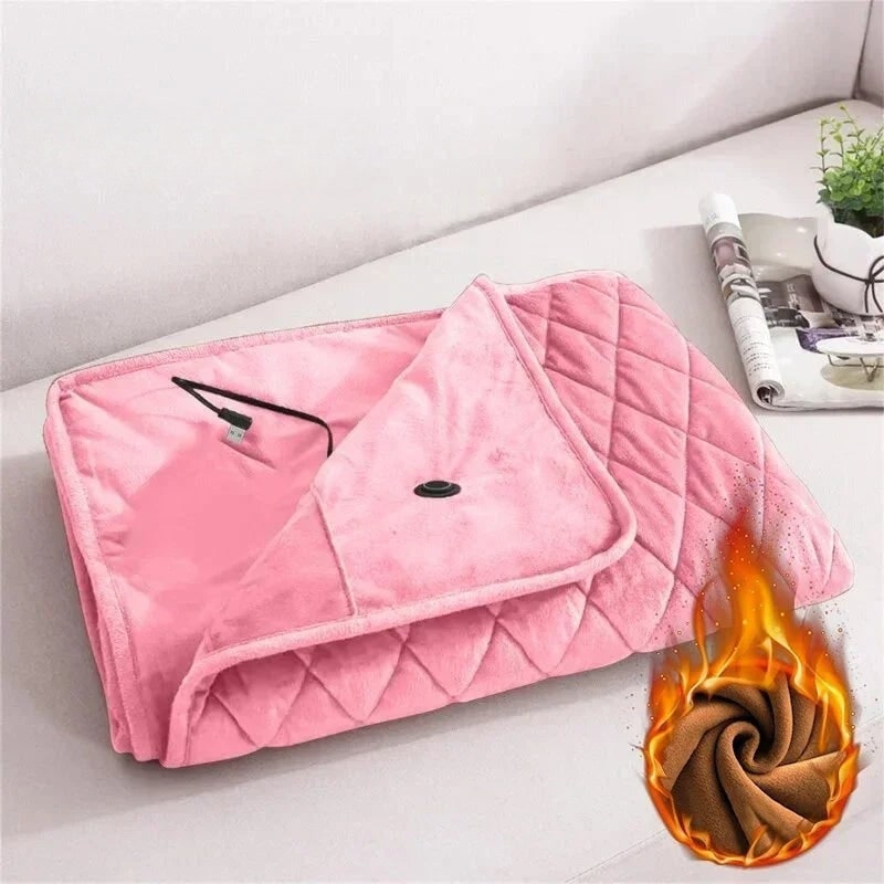 Verwarmbare Deken USB Omslagontwerp Zachte Pluche Fleece Draagbaar Warmte Wearable Blanket Comfortabel | Sulvida