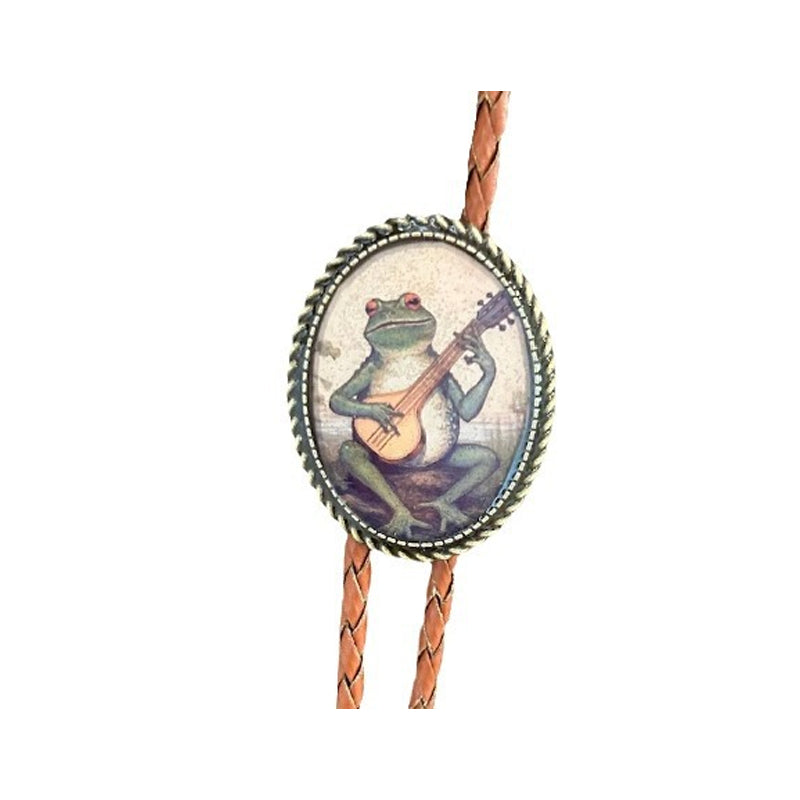 Bolo Tie Metaal Western Stijl met Verstelbaar Lederen Koord Heren Dames Boloband Strikdas Accessoire | Sulvida
