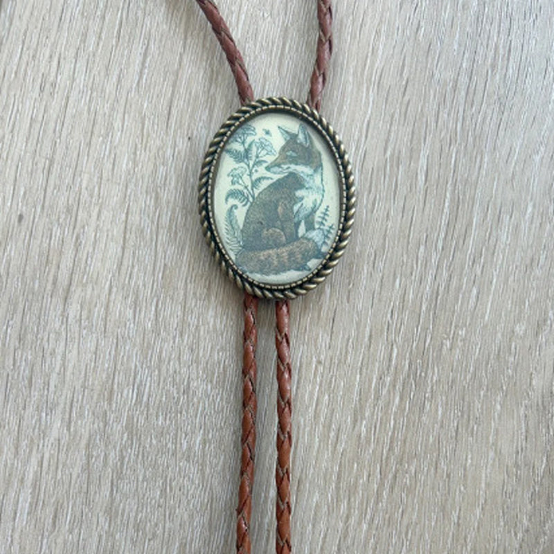 Bolo Tie Metaal Western Stijl met Verstelbaar Lederen Koord Heren Dames Boloband Strikdas Accessoire | Sulvida